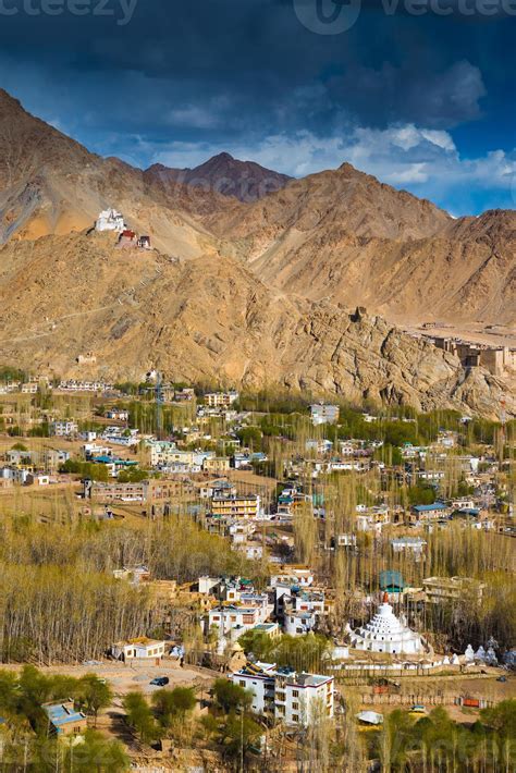 View of Leh city, the capital of Ladakh, India. 1328761 Stock Photo at ...