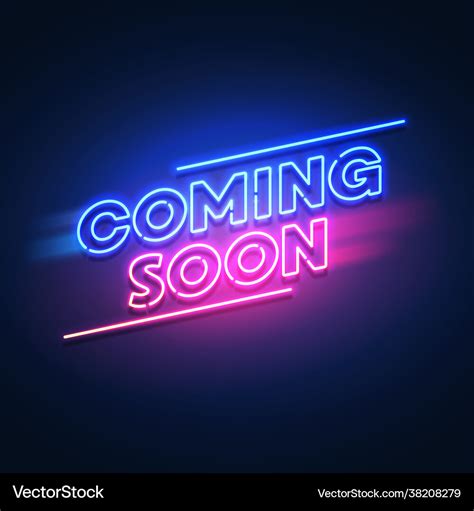 Coming soon retro neon sign Royalty Free Vector Image