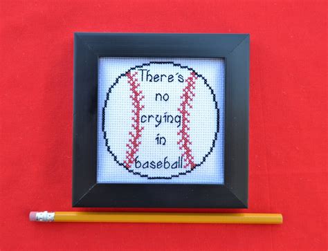 Baseball Gift There's No Crying in Baseball Quote Framed | Etsy