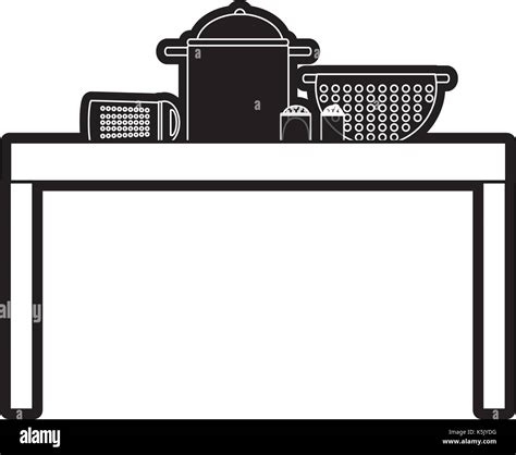 kitchen table vector illustration Stock Vector Image & Art - Alamy