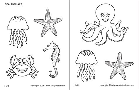 Free Printable Sea Creatures Coloring Pages - FREE PRINTABLE TEMPLATES