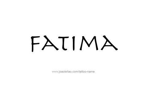 Fatima Name Tattoo Designs