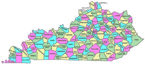 Online Maps: Kentucky County Map