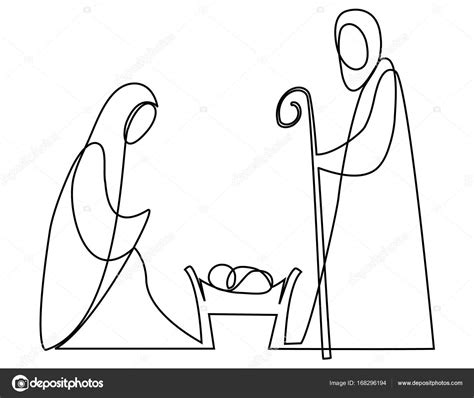 Nativity scene with Holy Family Stock Vector Image by ©agnieszka #168296194