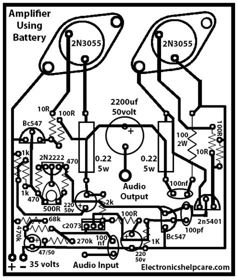 how to make 2n3055 transistor amplifier - Electronics Help Care