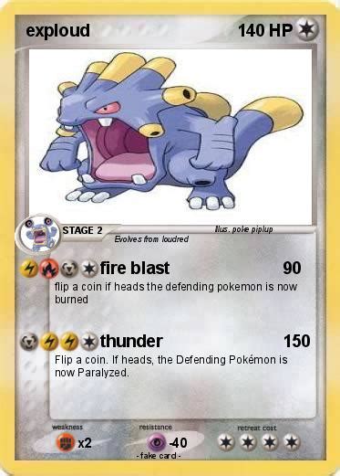 Pokémon exploud 24 24 - fire blast - My Pokemon Card