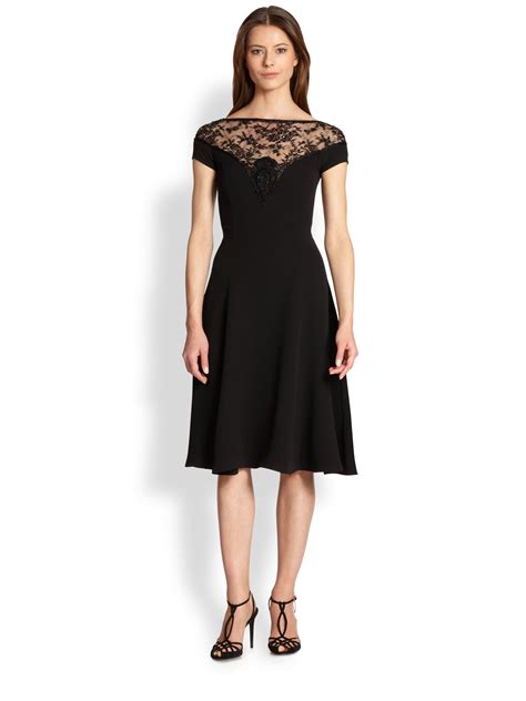 Lyst - Ralph Lauren Silk Erica Dress in Black