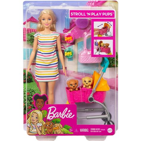 Muñeca BARBIE Carriola de Perritos GHV92 | plazaVea - Supermercado