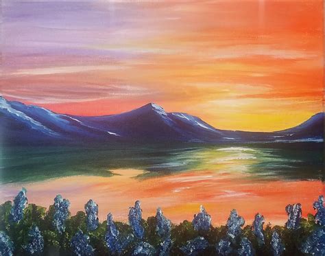 Paint & Sip - Mountain Sunrise - River City Brewing - Milagro Centre