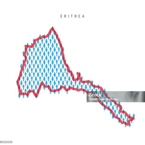 Eritrea Population Map Stick Figures Eritrean People Map Pattern Of Men ...