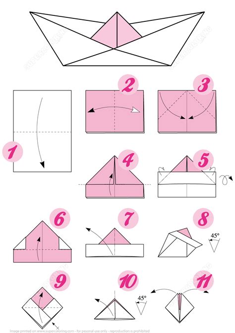 Printable Paper Boat Template - Printable Templates Free