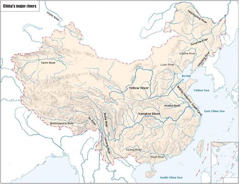 Map Of China Rivers