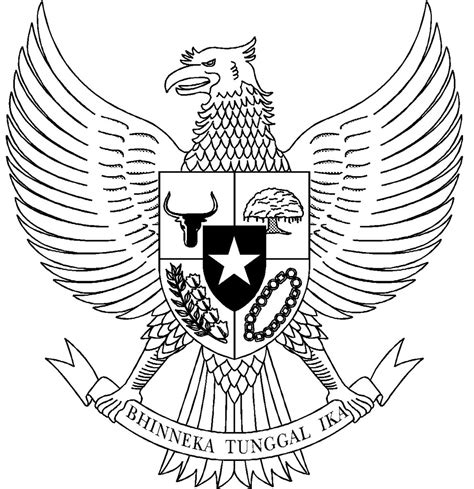 Gambar Pancasila Hitam Putih