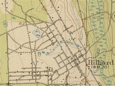 Map of Hilliard, 1919, Florida