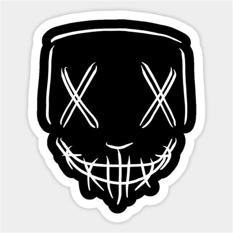 Halloween Purge Mask - Scary - Sticker | TeePublic