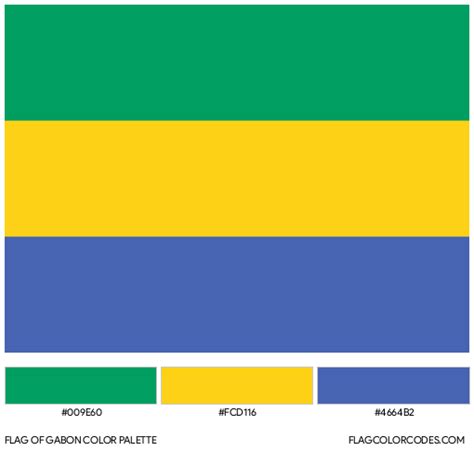 Gabon flag color codes