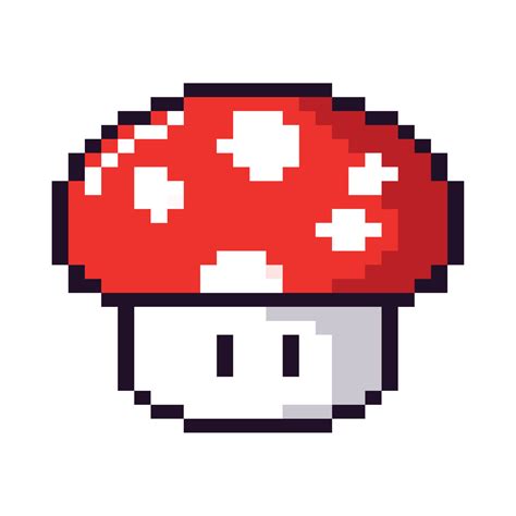 cute mushroom pixel art 10793609 Vector Art at Vecteezy