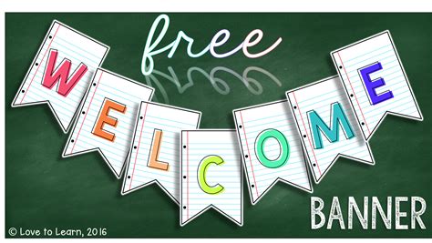 Welcome Printable Banner