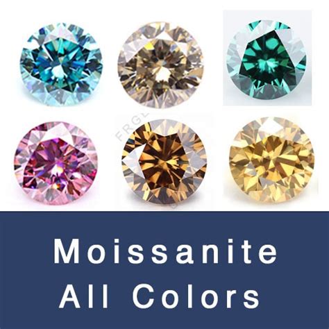 Loose Moissanite stones Color Chart (Originial colors and coated colors ...