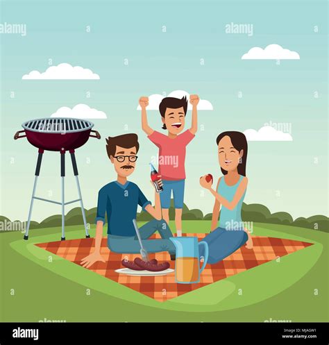 Picnic in the park cartoons Stock Vector Image & Art - Alamy