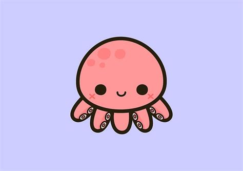 Cute Octopus Drawing by peppermintpopuk