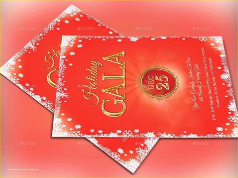 Gala Invitation Template Free Of Holiday Gala Invitation Template by ...