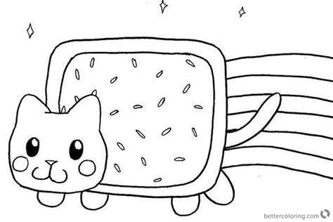 Nyan Cat Coloring Pages Fan Art Picture - Free Printable Coloring Pages