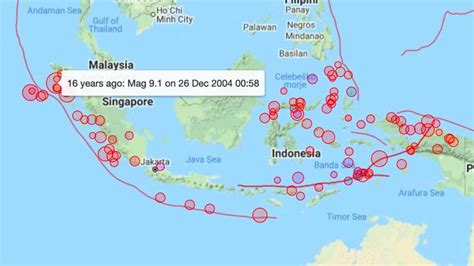 Indonesia Earthquakes Archive: Past Quakes on Thursday, April 13th, 2023