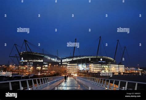 A general view of the Etihad Stadium before the UEFA Champions League ...