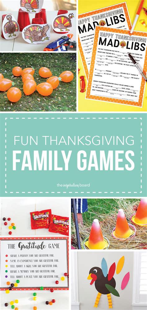 Fun Thanksgiving Family Games - The Inspiration Board