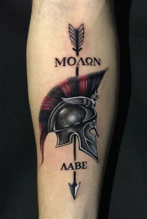 My first tattoo. Molon Labe Artist instagram: @the.end.tattoo # ...