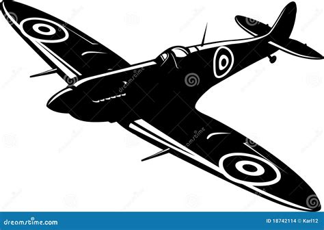 Fighter Spitfire stock vector. Illustration of aircraft - 18742114