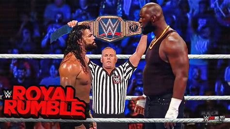 Roman Reigns vs. Omos: Royal Rumble 2022 - YouTube