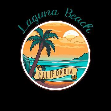 "Laguna Beach Retro" Sticker for Sale by Scriblez | Redbubble