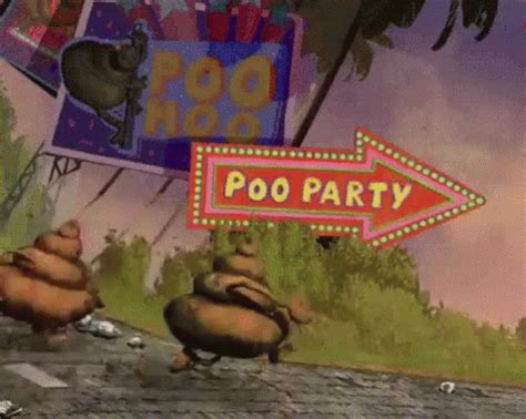 It'S A Poo Party! GIF – Poop Poo Party Running Poop – GIF elementų ...