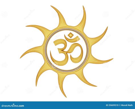 Om Symbol stock illustration. Image of golden, mantra - 25609510