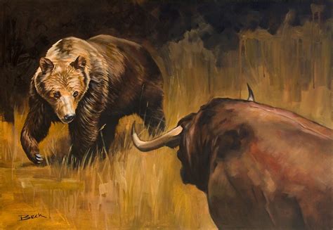 "Bear Vs Bull" Art Prints by Andrew Beck | Redbubble