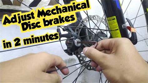 How to adjust Mechanical disc brakes in 2 minutes | How to fix Rubbing ...