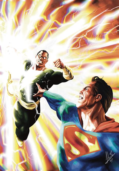 [Artwork] Black Adam VS Superman by SuguDraws : r/DCcomics