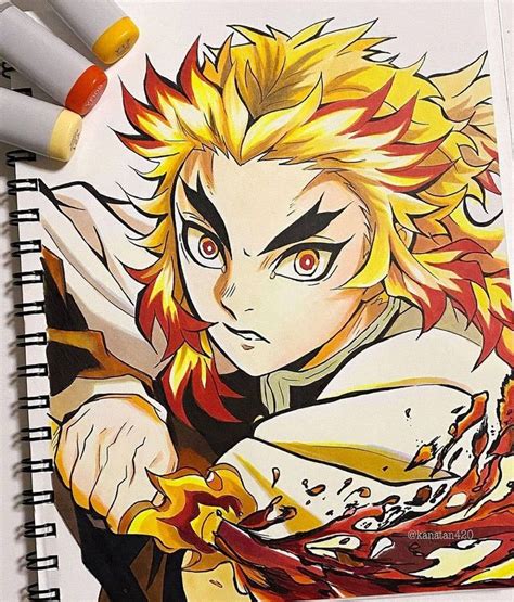 Flame Hashira by @kanatan420 🔥🔥 Awesome Coloring!⠀💥 ...