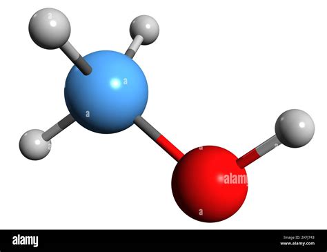 3D image of Methanol skeletal formula - molecular chemical structure of ...