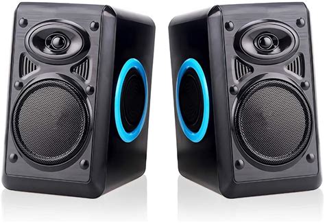 Computer Speakers with Deep Bass,USB Powered 2.0 Channel Stereo ...