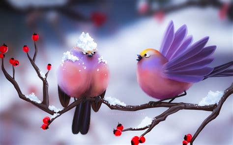 3840x2400 Cute Birds Artwork 4k 4K ,HD 4k Wallpapers,Images,Backgrounds ...