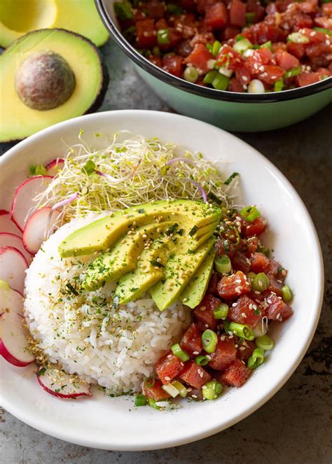 Hawaiian Ahi Poke Bowl Recipe Recipe (VIDEO) - A Spicy Perspective