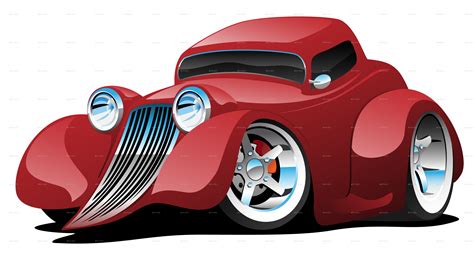 Red Hot Rod #Red, #Hot, #Rod | Classic car decal, Car cartoon, Car vector