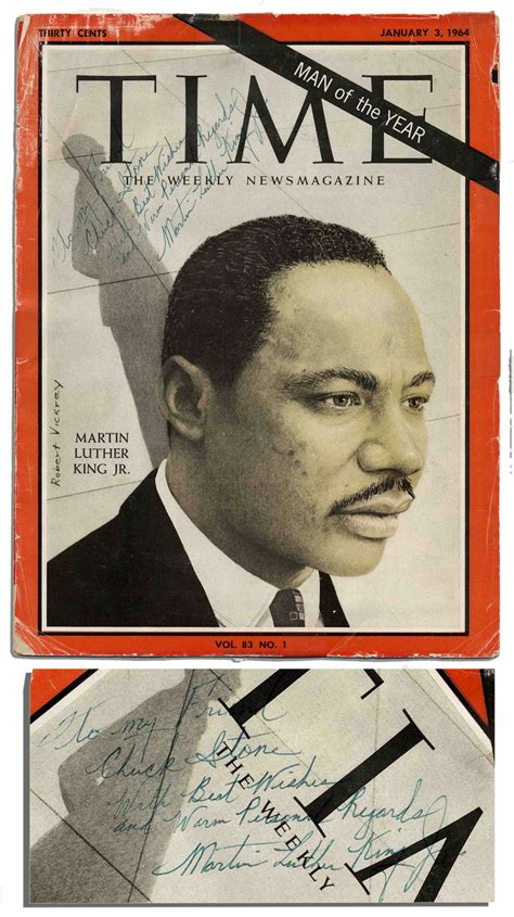 Sell or Auction Your Autographed Martin Luther King Signed Time Magazine