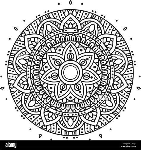 Vector round abstract circle. Mandala style. Decorative element ...