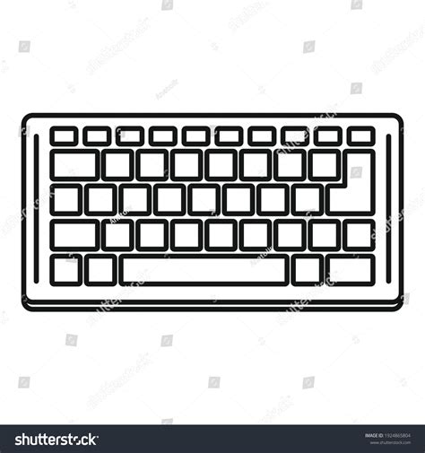 Computer Keyboard Icon Outline Computer Keyboard Stock Vector (Royalty ...