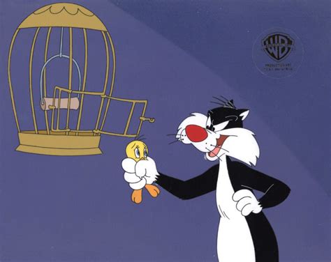 Sylvester and Tweety Mysteries Original Production Cel on Original Bac ...