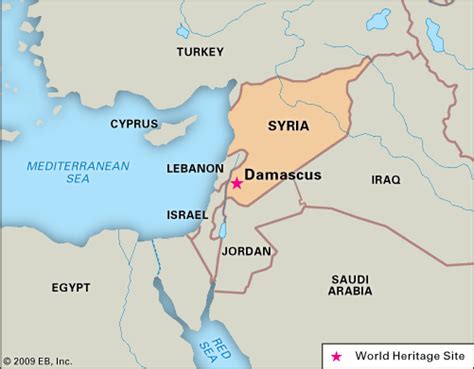 Damascus On A World Map - Gretna Hildegaard